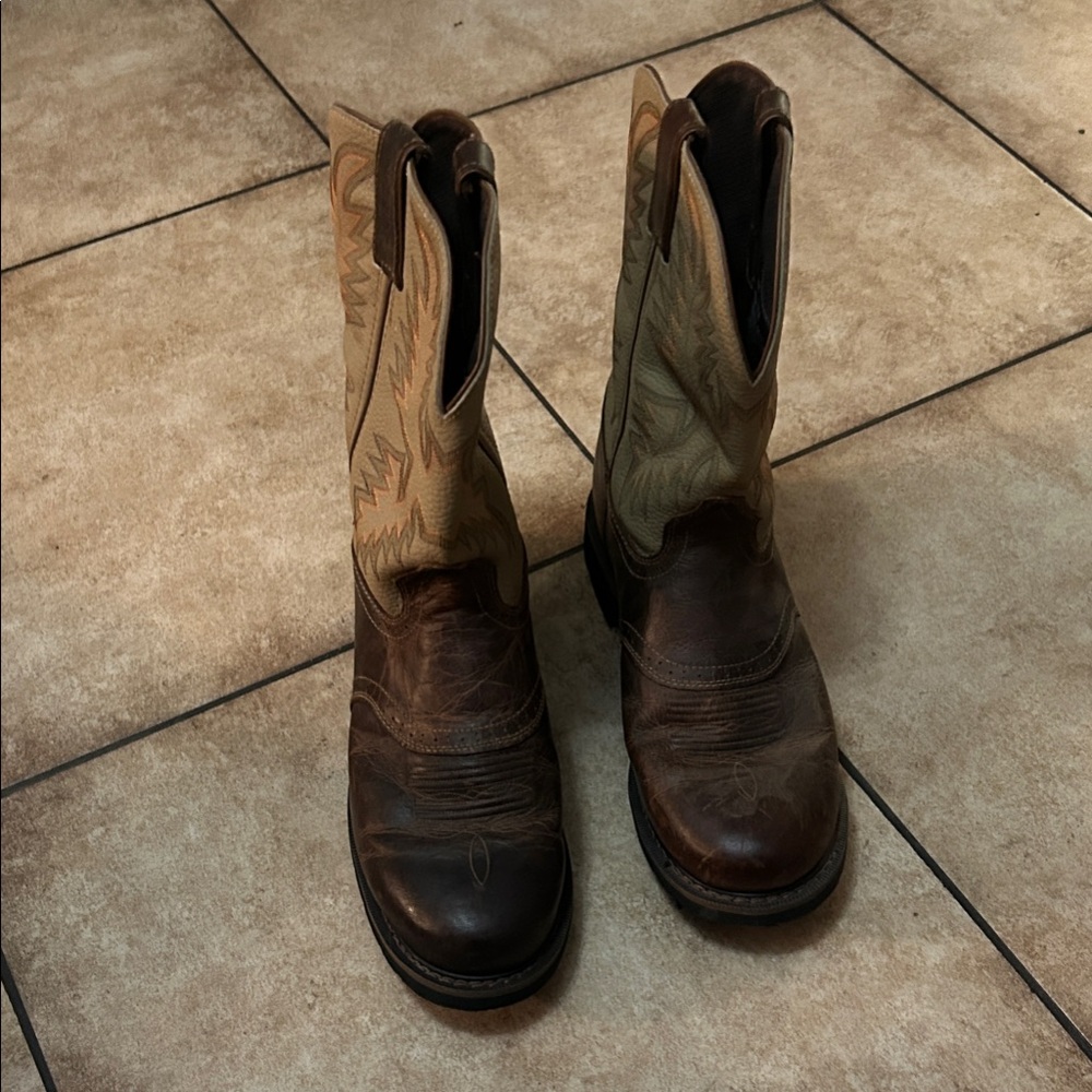 Justin Boots Two-Tone Western Boots